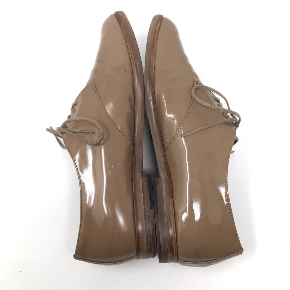 Madewell Tan Lace Up Patent Leather Bobbie Oxfords - Picture 6 of 8